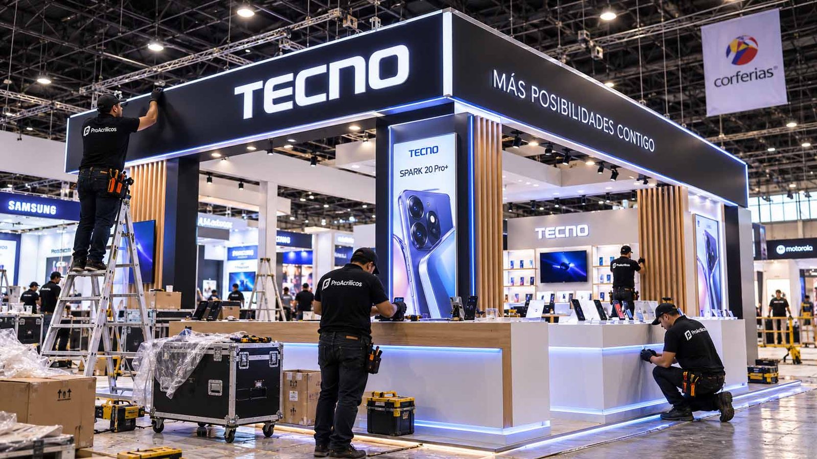Stand diseñado y fabricado para una feria o evento empresarial
